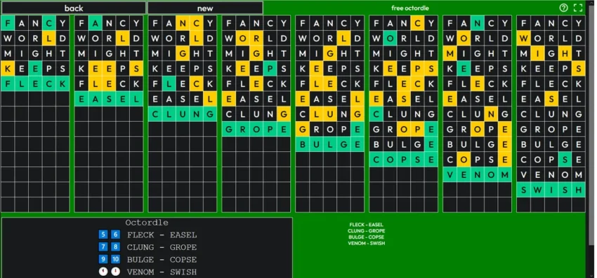 Octordle Answer Today 15 May 2025